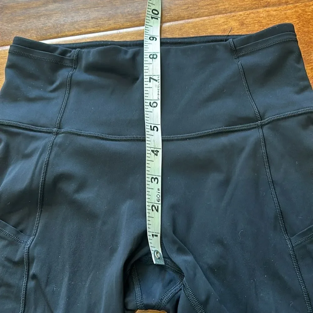 Lululemon fast and free cropped leggings with little pockets / hip pockets 4